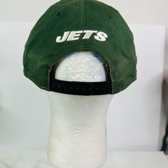 New Era Mens Ivory Green 9Fifty NFL Jets Adjustable Strap Snapback Hat - Picture 5 of 8